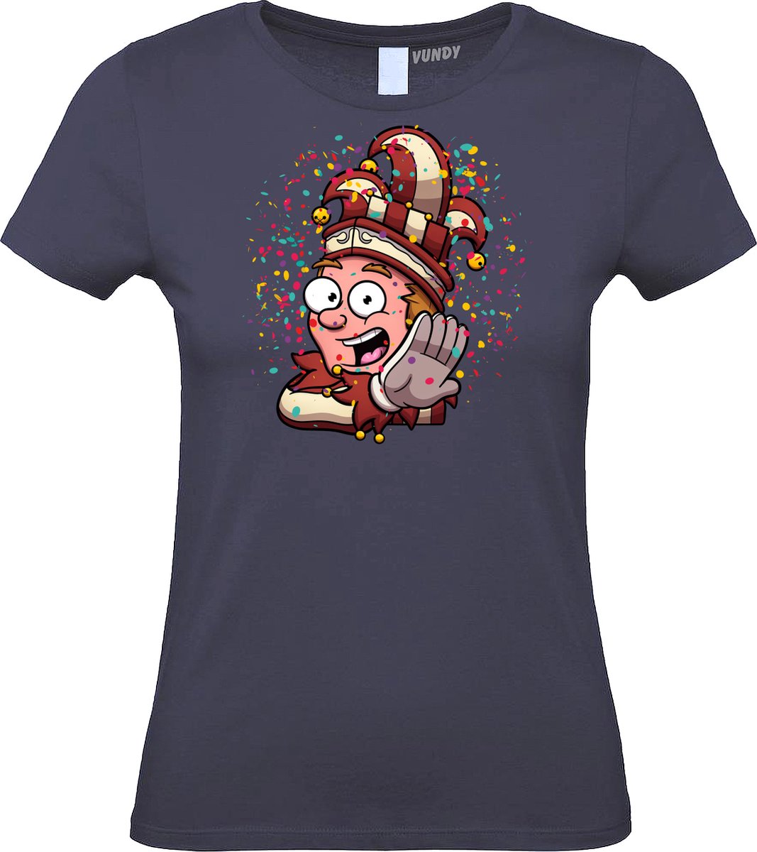 Dames T-shirt Alaaf Kleine Prins | Carnaval | Carnavalskleding Dames Heren | Navy | maat S